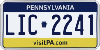 PA license plate LIC2241