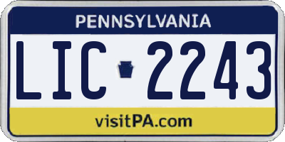 PA license plate LIC2243