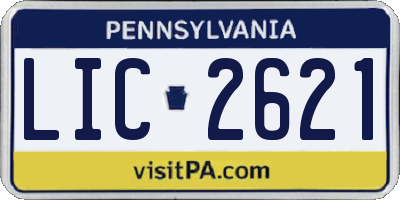 PA license plate LIC2621
