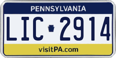 PA license plate LIC2914