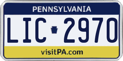 PA license plate LIC2970