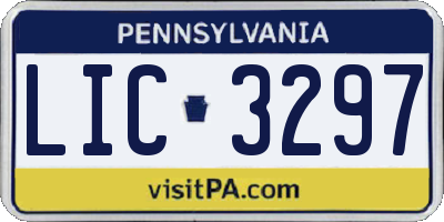 PA license plate LIC3297