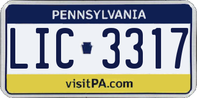PA license plate LIC3317
