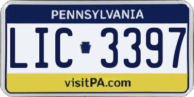 PA license plate LIC3397