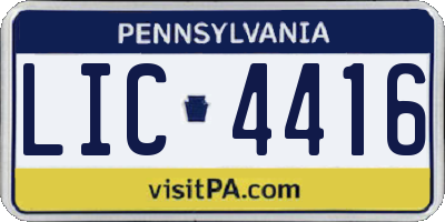 PA license plate LIC4416