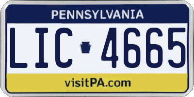 PA license plate LIC4665