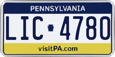 PA license plate LIC4780