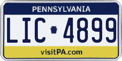 PA license plate LIC4899