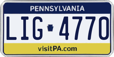 PA license plate LIG4770