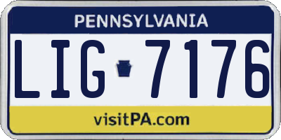 PA license plate LIG7176