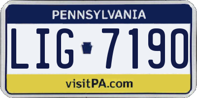 PA license plate LIG7190