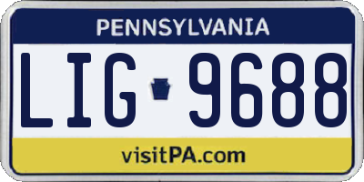 PA license plate LIG9688