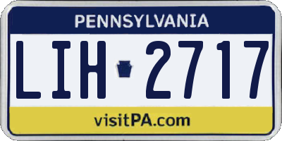 PA license plate LIH2717