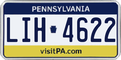 PA license plate LIH4622