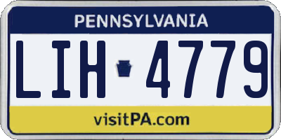 PA license plate LIH4779