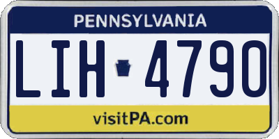 PA license plate LIH4790