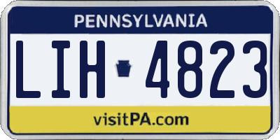 PA license plate LIH4823