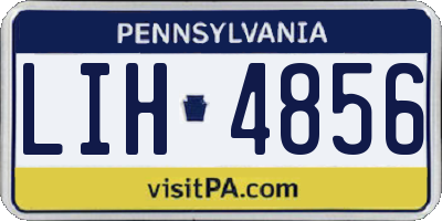 PA license plate LIH4856