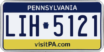 PA license plate LIH5121