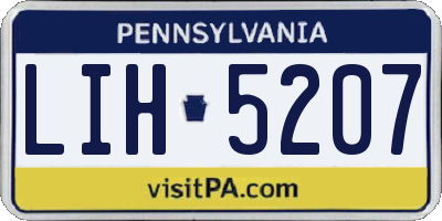 PA license plate LIH5207