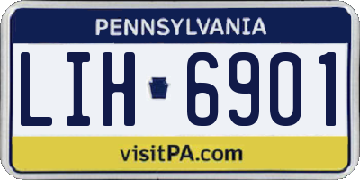 PA license plate LIH6901