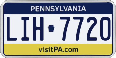 PA license plate LIH7720