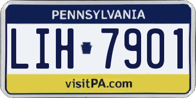 PA license plate LIH7901