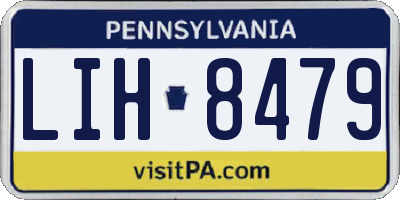 PA license plate LIH8479