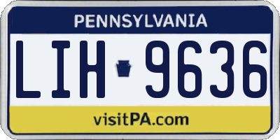 PA license plate LIH9636