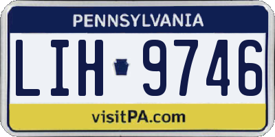 PA license plate LIH9746
