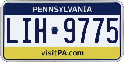 PA license plate LIH9775