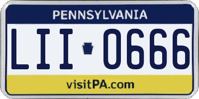 PA license plate LII0666
