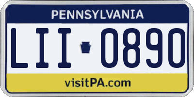 PA license plate LII0890
