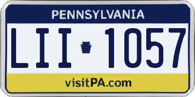 PA license plate LII1057