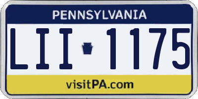 PA license plate LII1175