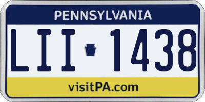 PA license plate LII1438