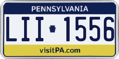 PA license plate LII1556