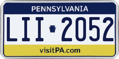 PA license plate LII2052