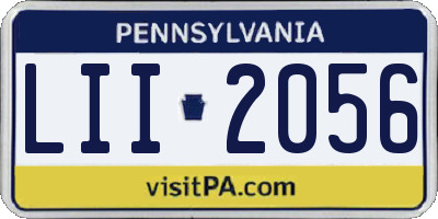 PA license plate LII2056
