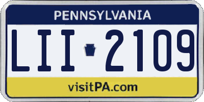 PA license plate LII2109