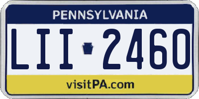 PA license plate LII2460