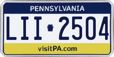 PA license plate LII2504