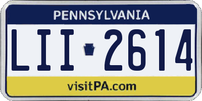 PA license plate LII2614