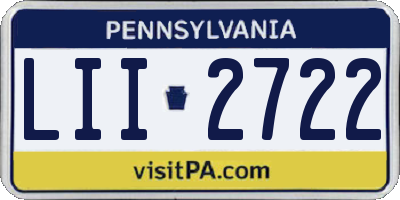 PA license plate LII2722