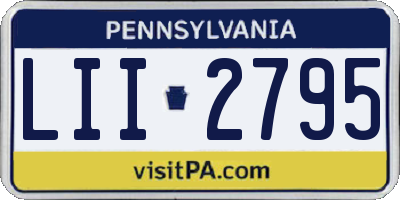 PA license plate LII2795