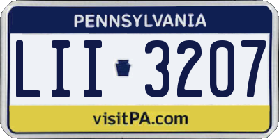 PA license plate LII3207