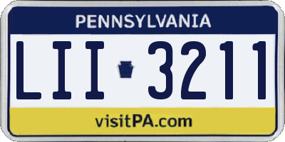 PA license plate LII3211