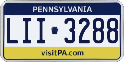 PA license plate LII3288