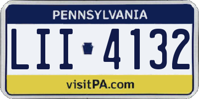 PA license plate LII4132