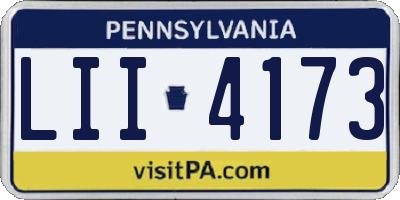 PA license plate LII4173